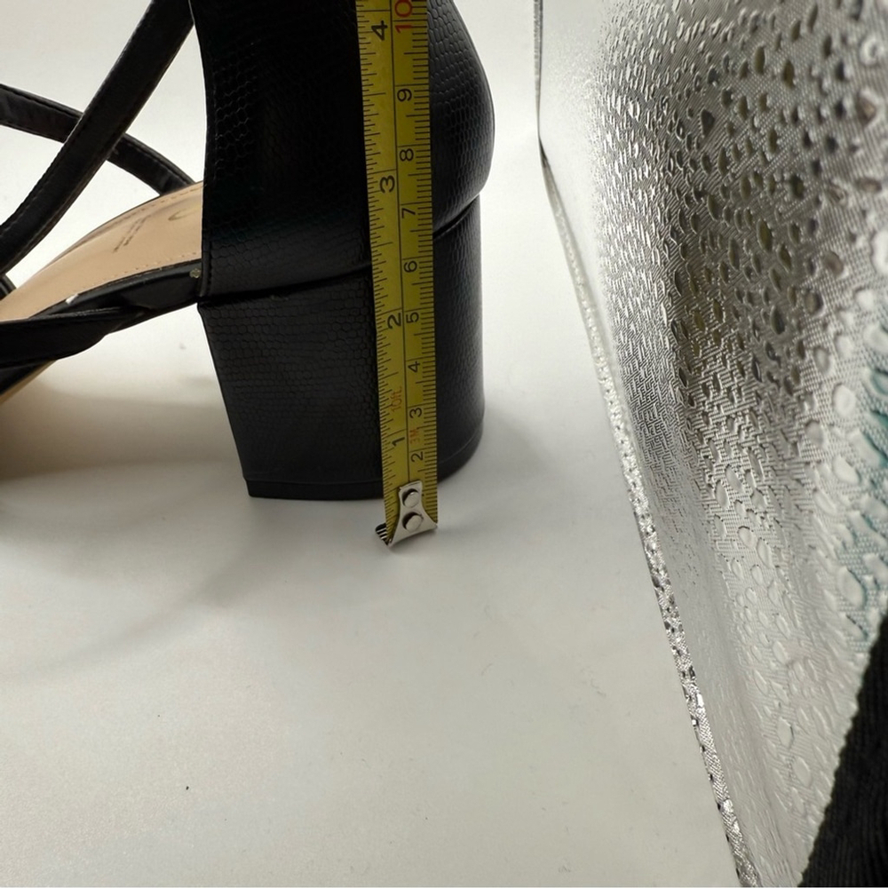 Aldo Black Elegant Heels Ankle Straps Women’s 10 - Picture 10 of 11